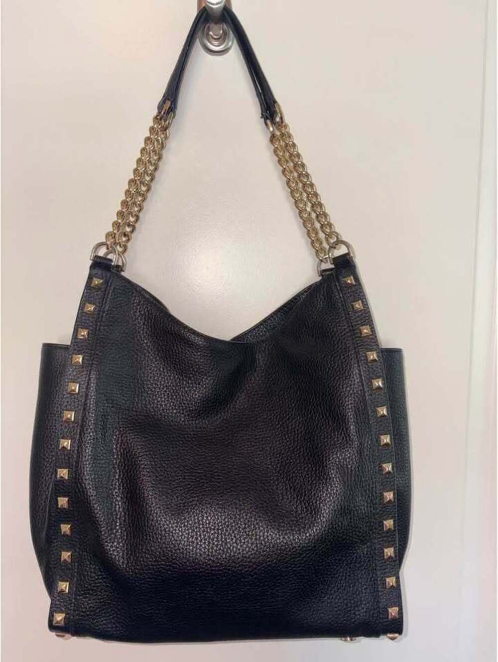 Michael Kors Studded Leather Hobo Bag